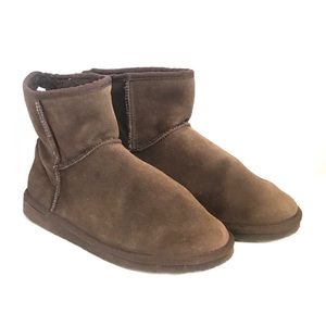 Rampage Wynter Dark Brown Suede Short Booties mini